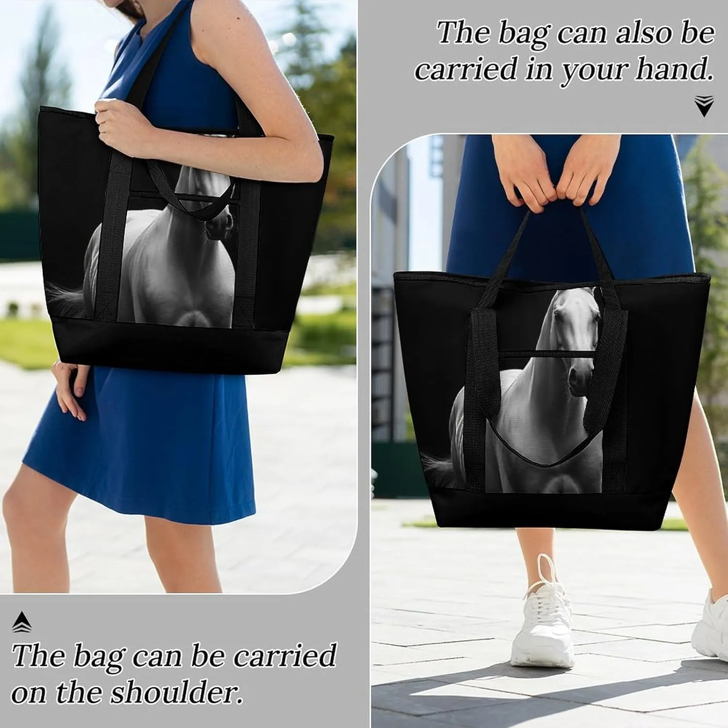 Trendy Commuter Tote Bag Large Insulated Shopping Bag For Travel
