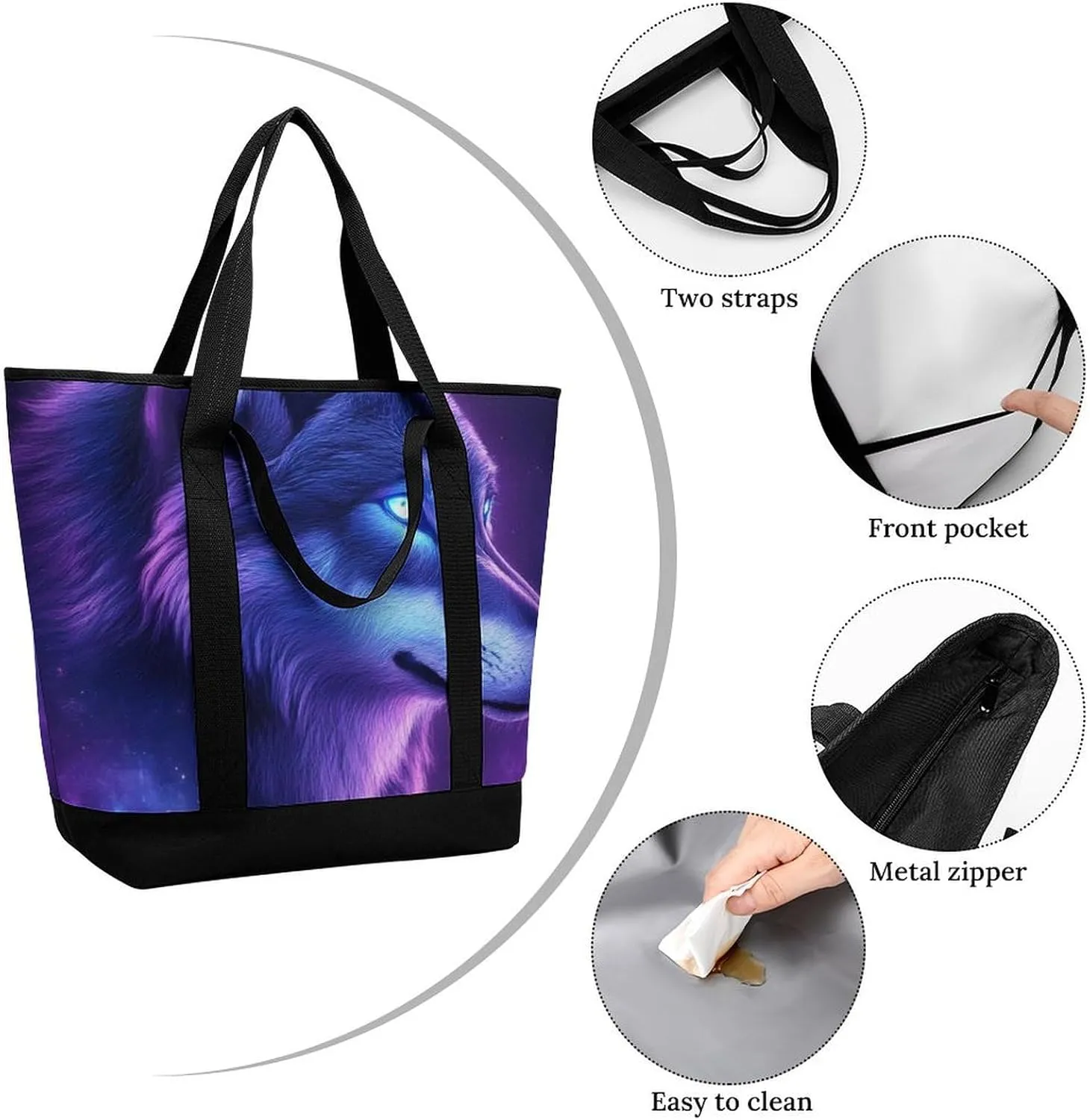 Trendy Commuter Tote Bag Large Insulated Shopping Bag For Travel