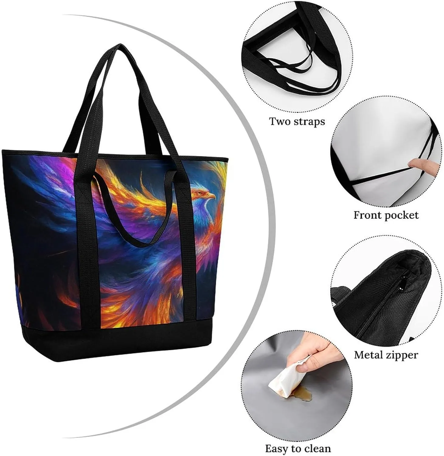 Trendy Commuter Tote Bag Large Insulated Shopping Bag For Travel
