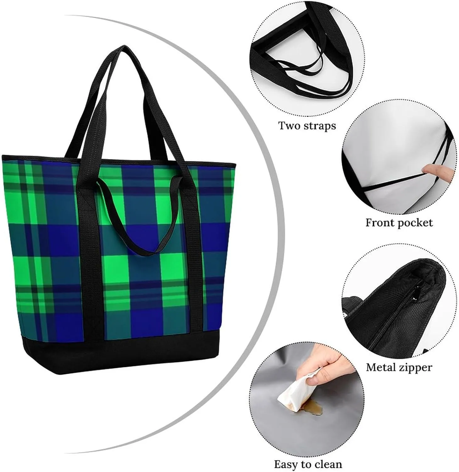 Trendy Commuter Tote Bag Large Insulated Shopping Bag For Travel