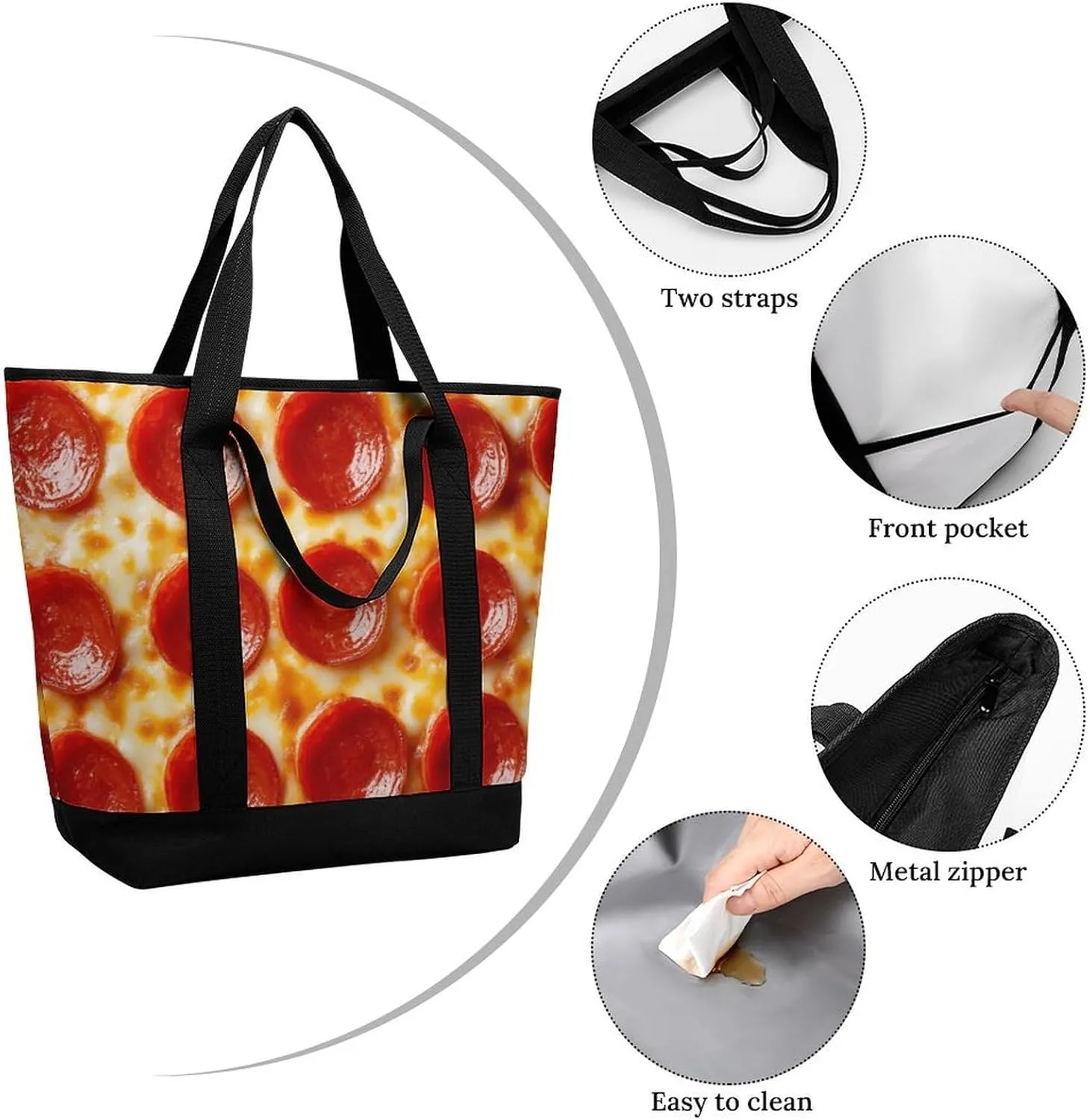 Trendy Commuter Tote Bag Large Insulated Shopping Bag For Travel