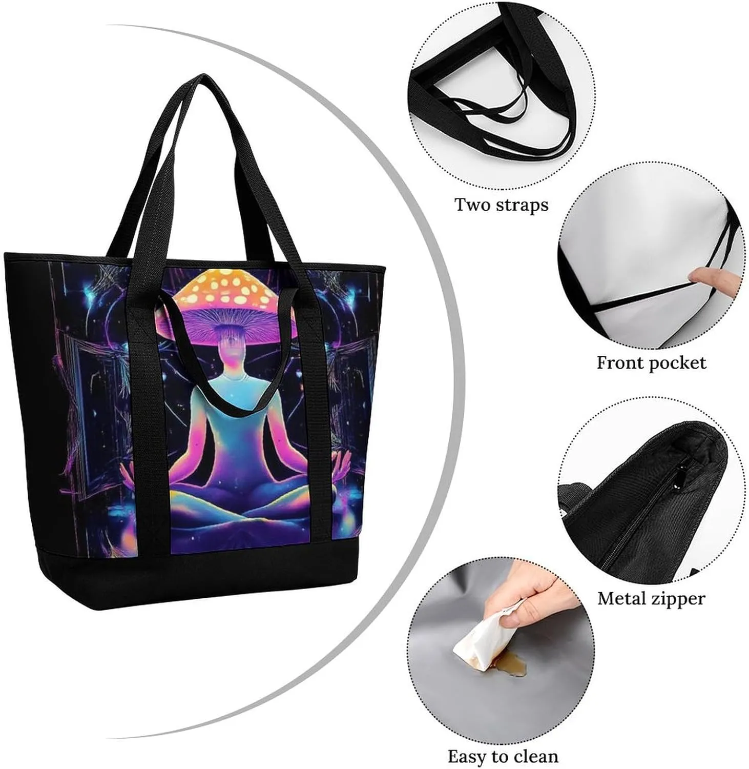 Trendy Commuter Tote Bag Large Insulated Shopping Bag For Travel