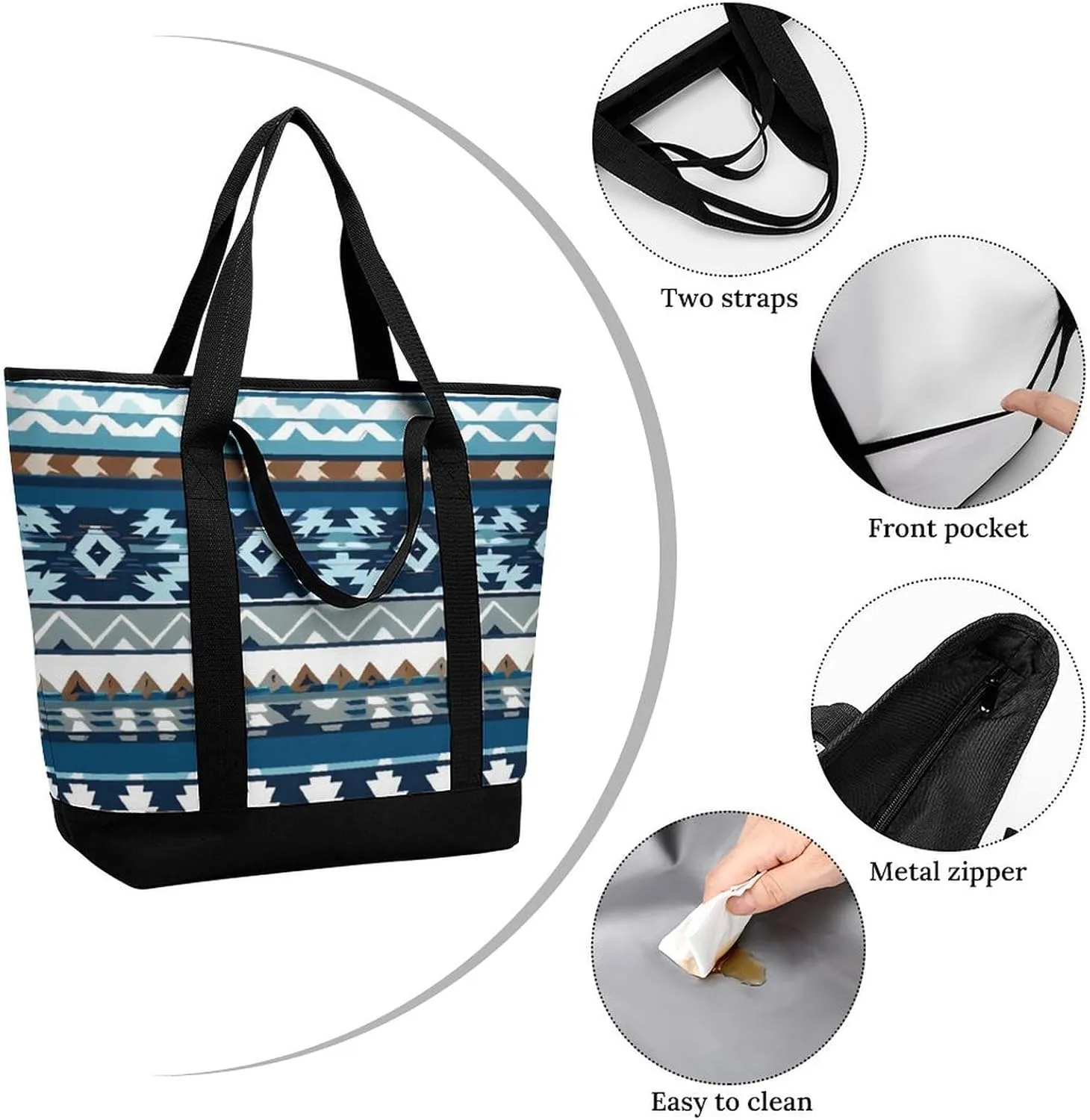 Trendy Commuter Tote Bag Large Insulated Shopping Bag For Travel