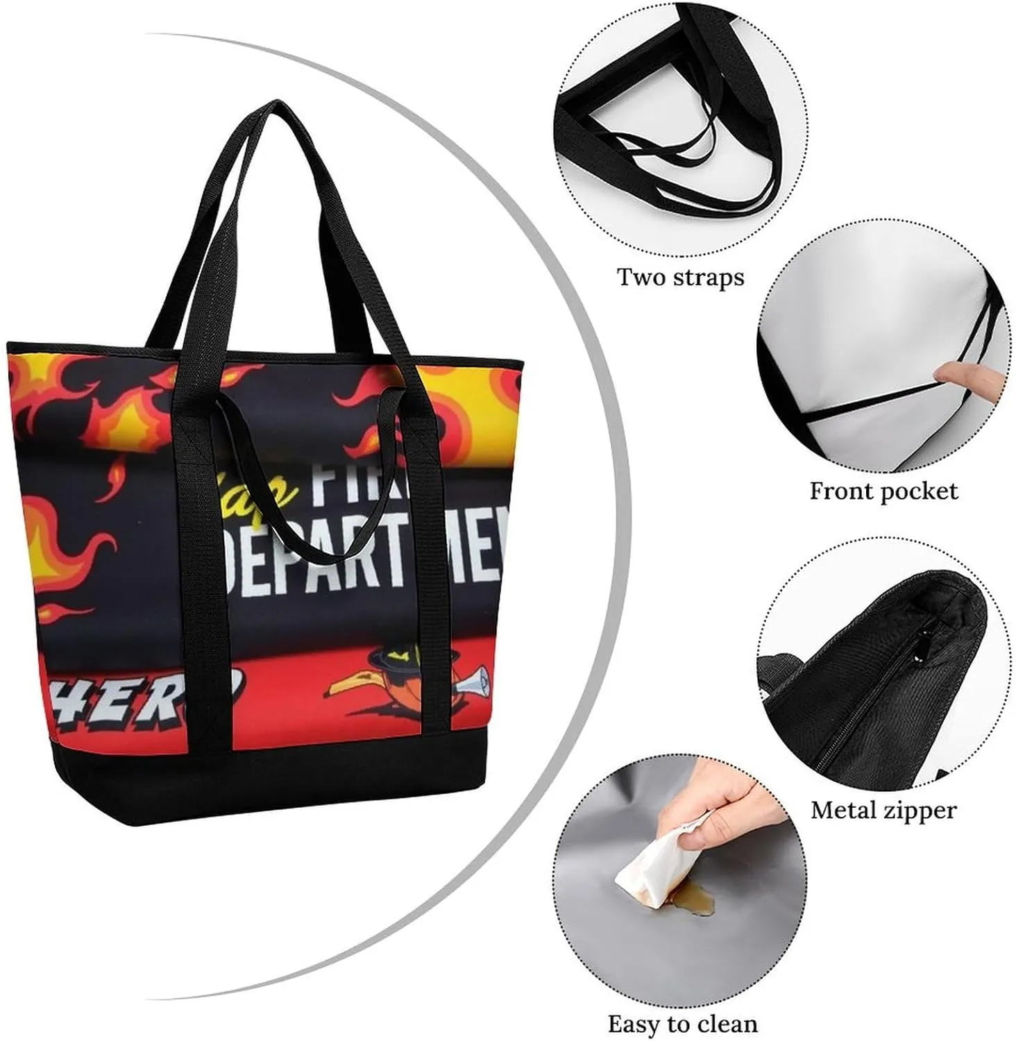 Trendy Commuter Tote Bag Large Insulated Shopping Bag For Travel