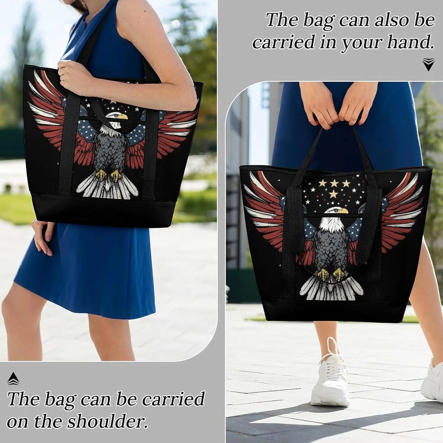 Trendy Commuter Tote Bag Large Insulated Shopping Bag For Travel