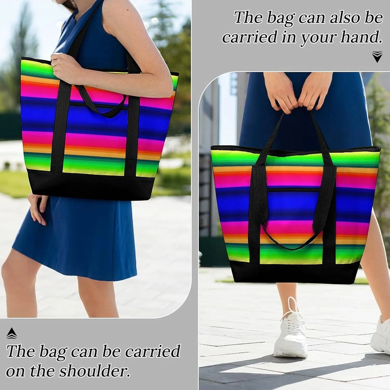 Trendy Commuter Tote Bag Large Insulated Shopping Bag For Travel