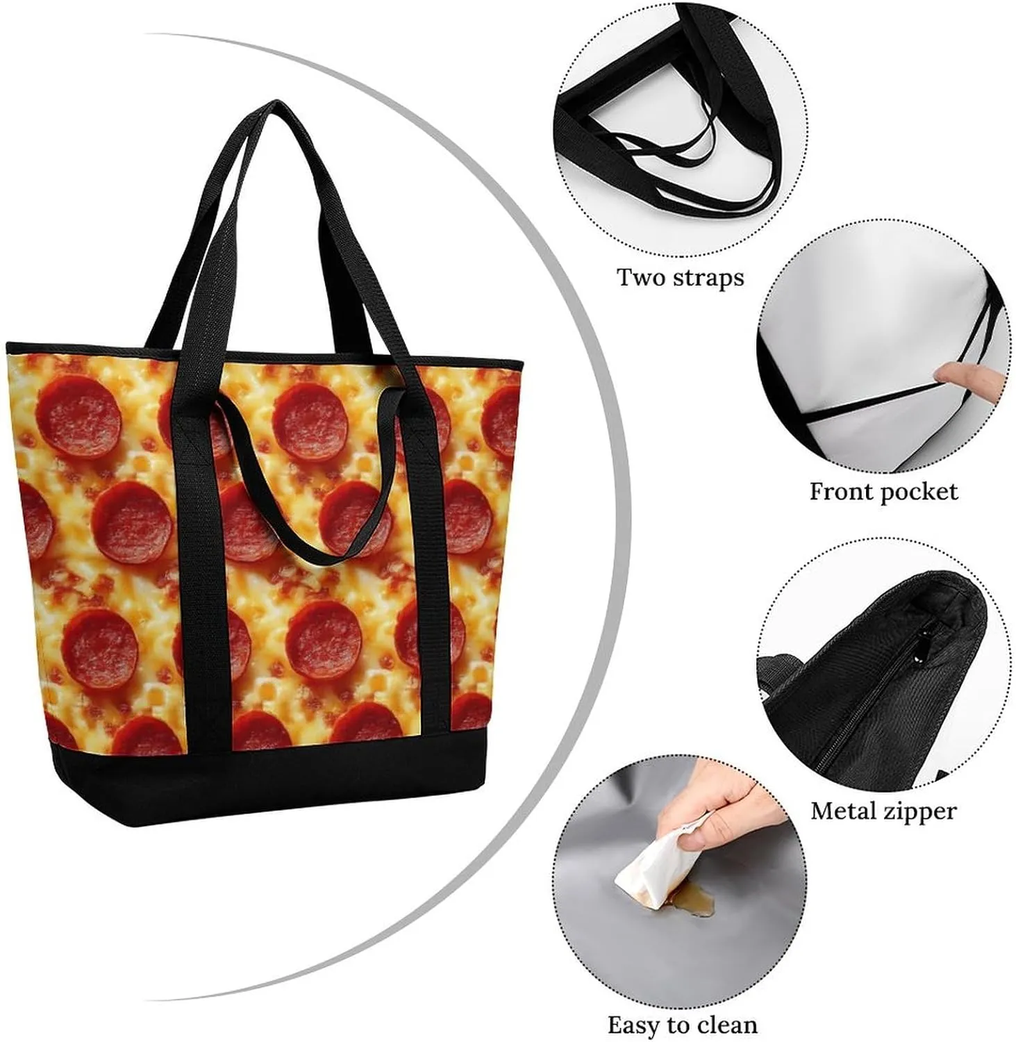 Trendy Commuter Tote Bag Large Insulated Shopping Bag For Travel