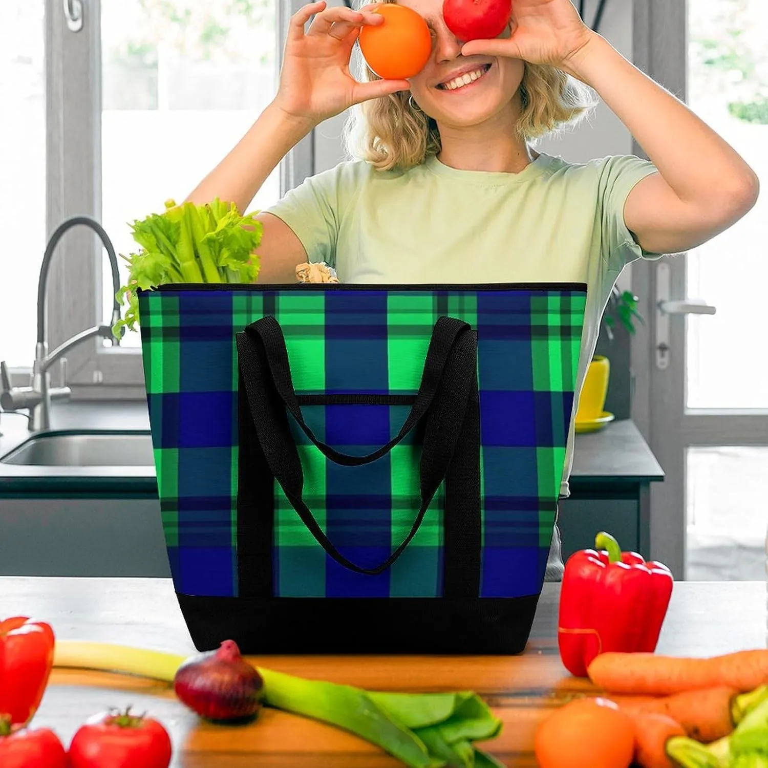Trendy Commuter Tote Bag Large Insulated Shopping Bag For Travel