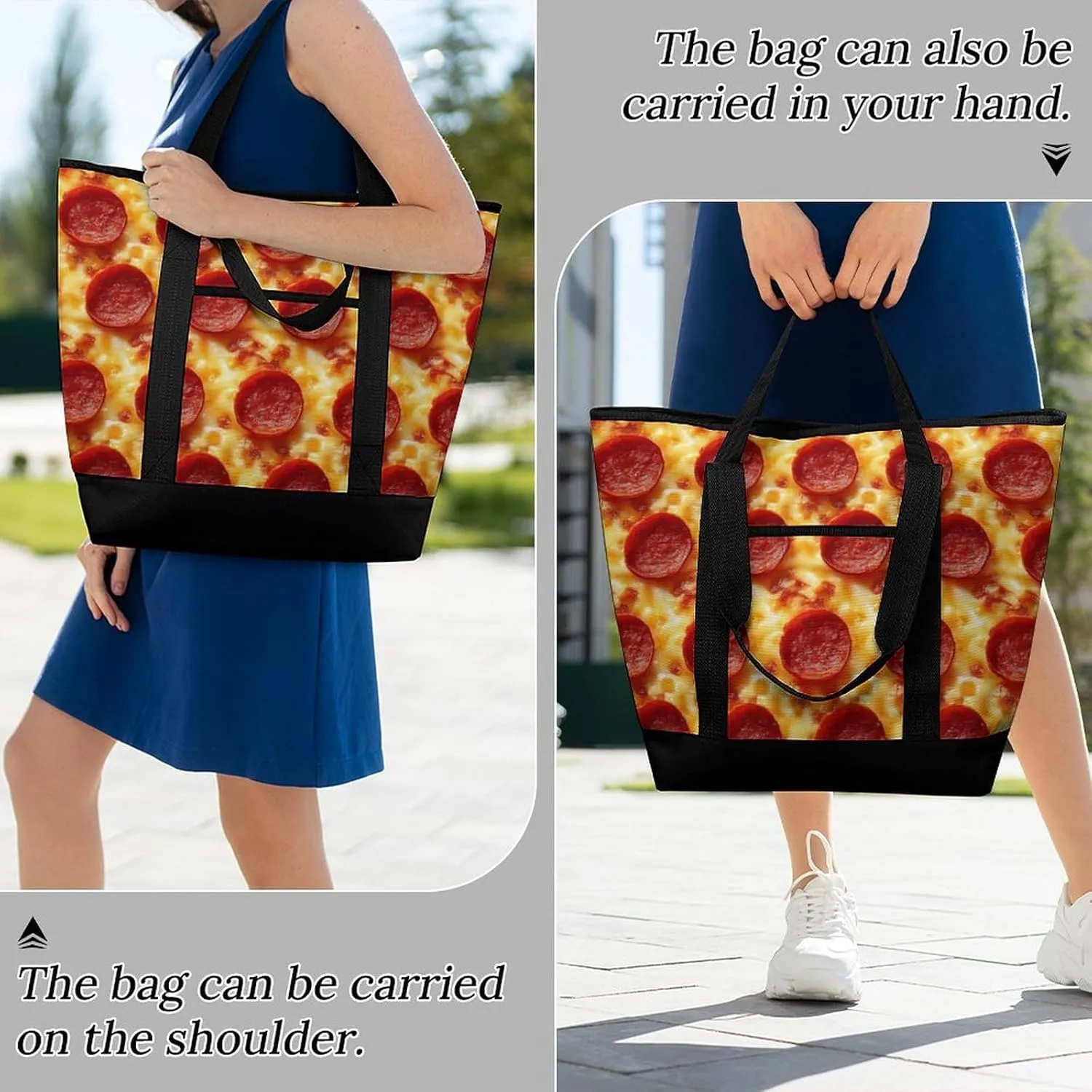 Trendy Commuter Tote Bag Large Insulated Shopping Bag For Travel