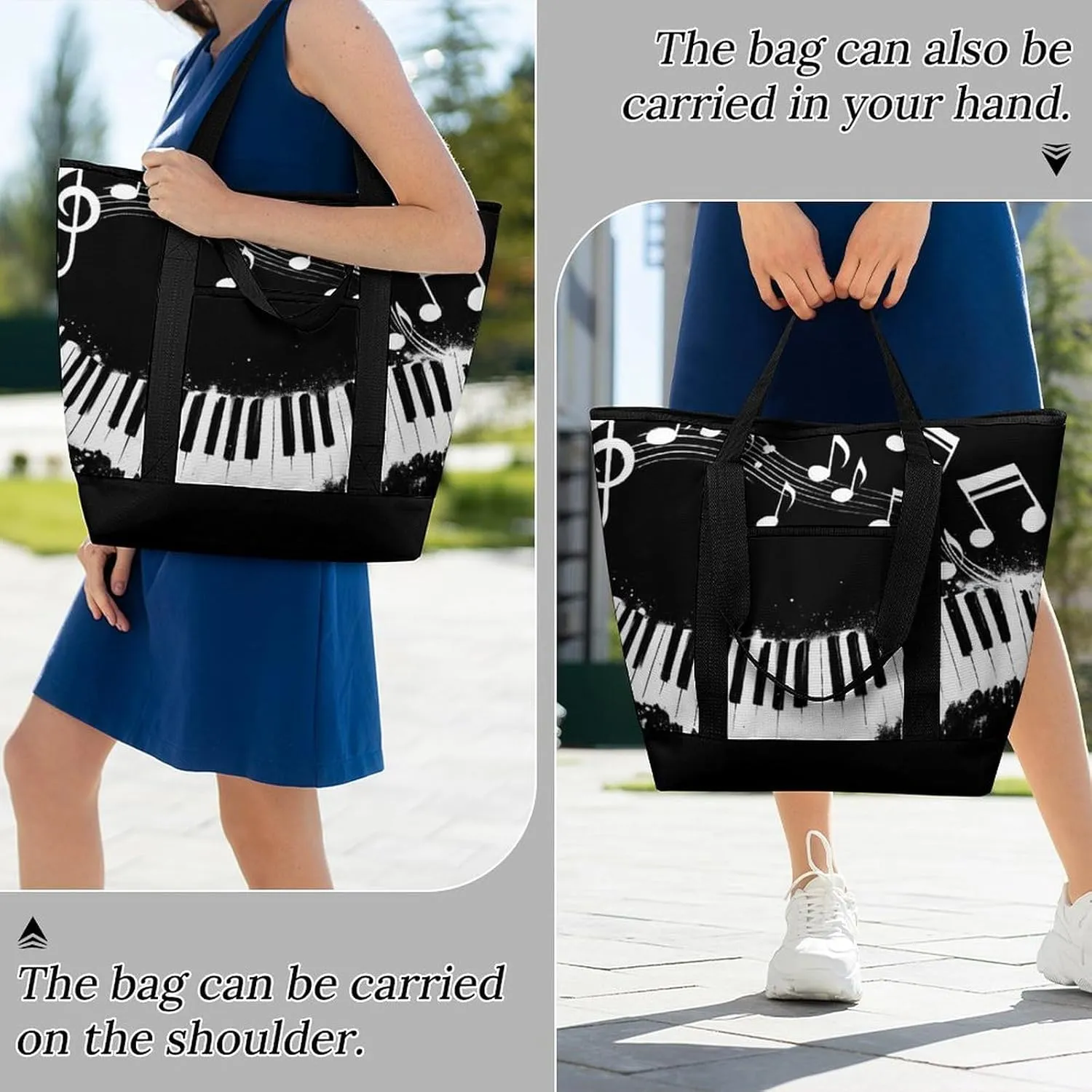 Trendy Commuter Tote Bag Large Insulated Shopping Bag For Travel