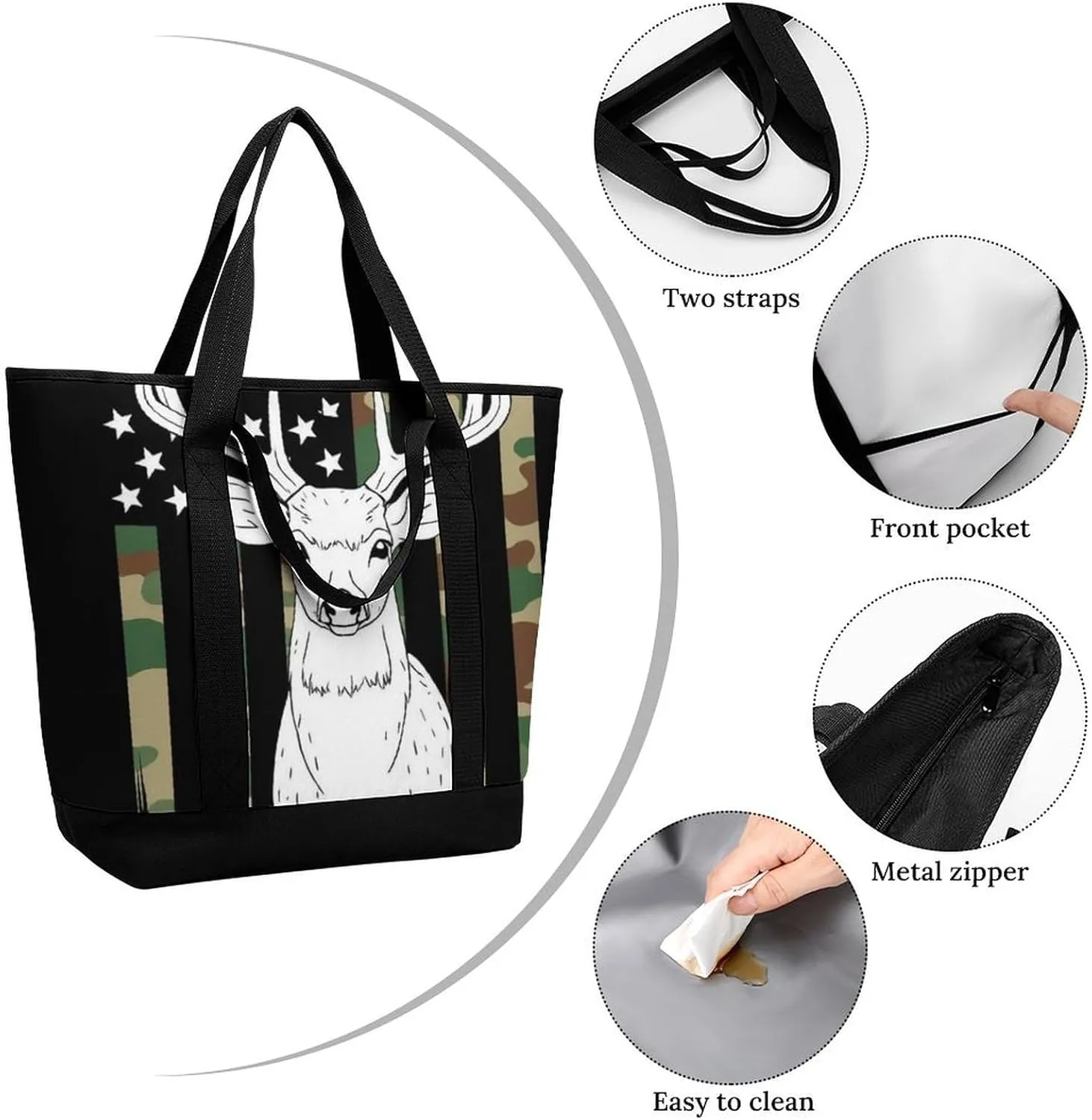 Trendy Commuter Tote Bag Large Insulated Shopping Bag For Travel