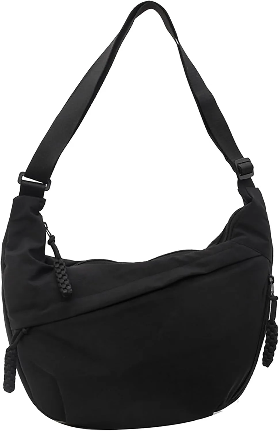 Trendy Nylon Crescent Crossbody Purse Hobo Shoulder Bag