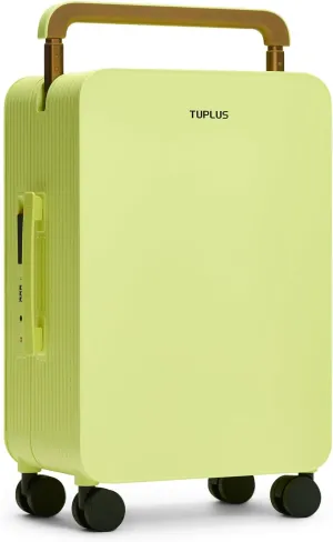 TUPLUS 20 Carry-On Hardside Luggage Lightweight ABS Travel Suitcase with Wide Handle Spinner Wheels TSA Combination Lock, Balance Series 2.0, Fresh Sprout Green