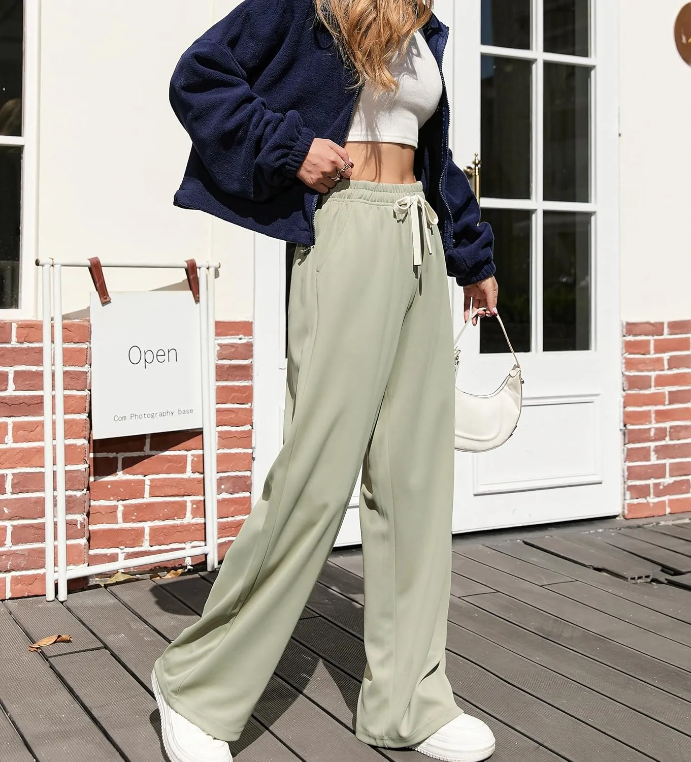 V.A.TOR 189 UNCO&BOROR Women's High Waisted Wide Leg Sweatpants Loose Fit Lounge Pants Elastic Waist Jogger