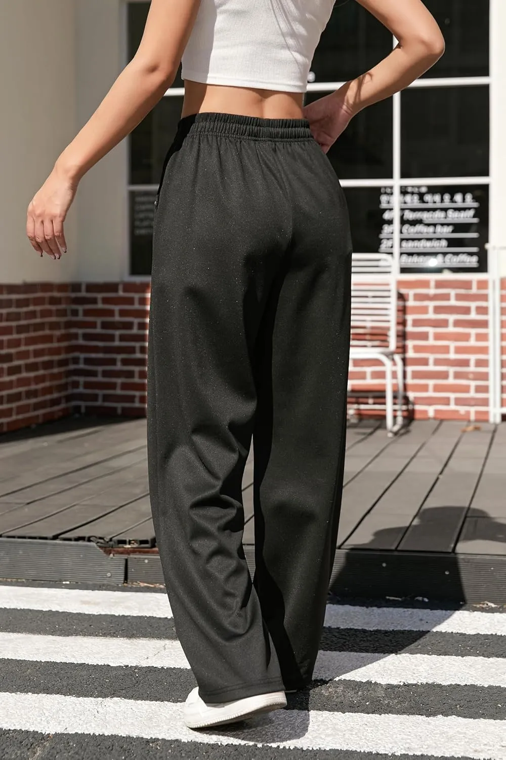 V.A.TOR 189 UNCO&BOROR Women's High Waisted Wide Leg Sweatpants Loose Fit Lounge Pants Elastic Waist Jogger
