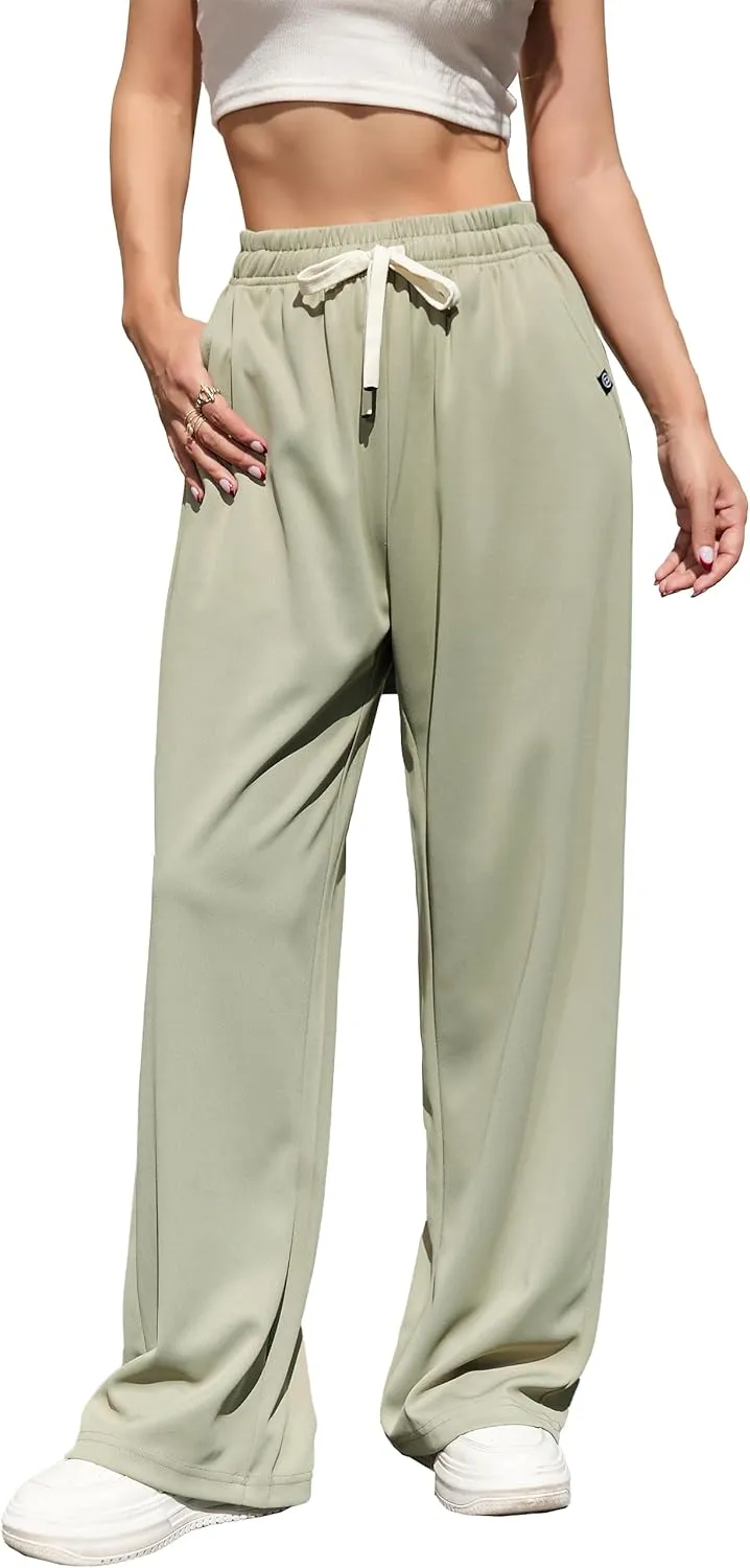 V.A.TOR 189 UNCO&BOROR Women's High Waisted Wide Leg Sweatpants Loose Fit Lounge Pants Elastic Waist Jogger