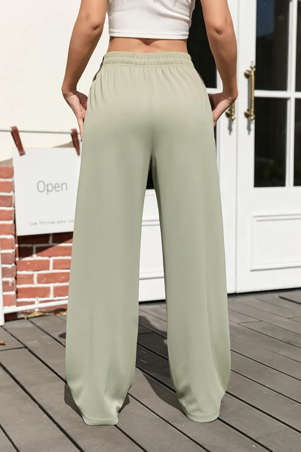 V.A.TOR 189 UNCO&BOROR Women's High Waisted Wide Leg Sweatpants Loose Fit Lounge Pants Elastic Waist Jogger
