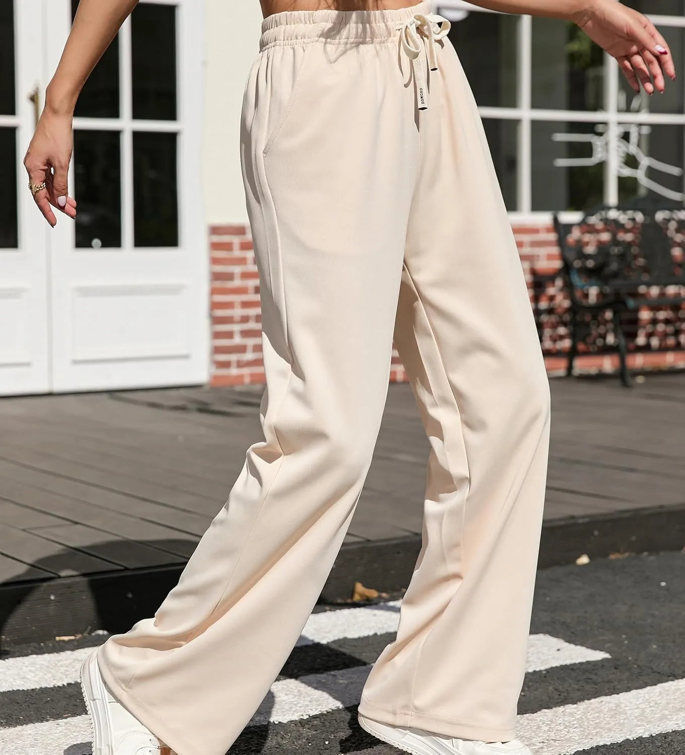 V.A.TOR 189 UNCO&BOROR Women's High Waisted Wide Leg Sweatpants Loose Fit Lounge Pants Elastic Waist Jogger