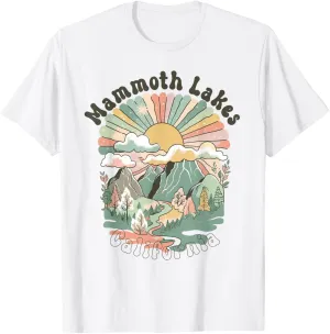 Vintage Mammoth Lakes California Mountains Hiking Sunset T-Shirt