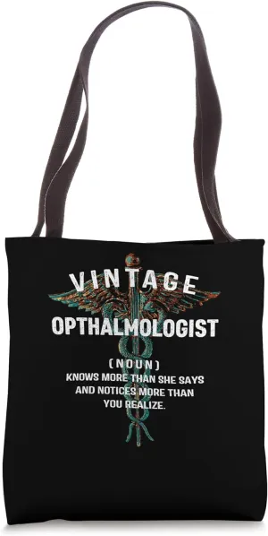 Vintage Ophthalmologist Ophthalmology Retro Eye Doctors Tote Bag
