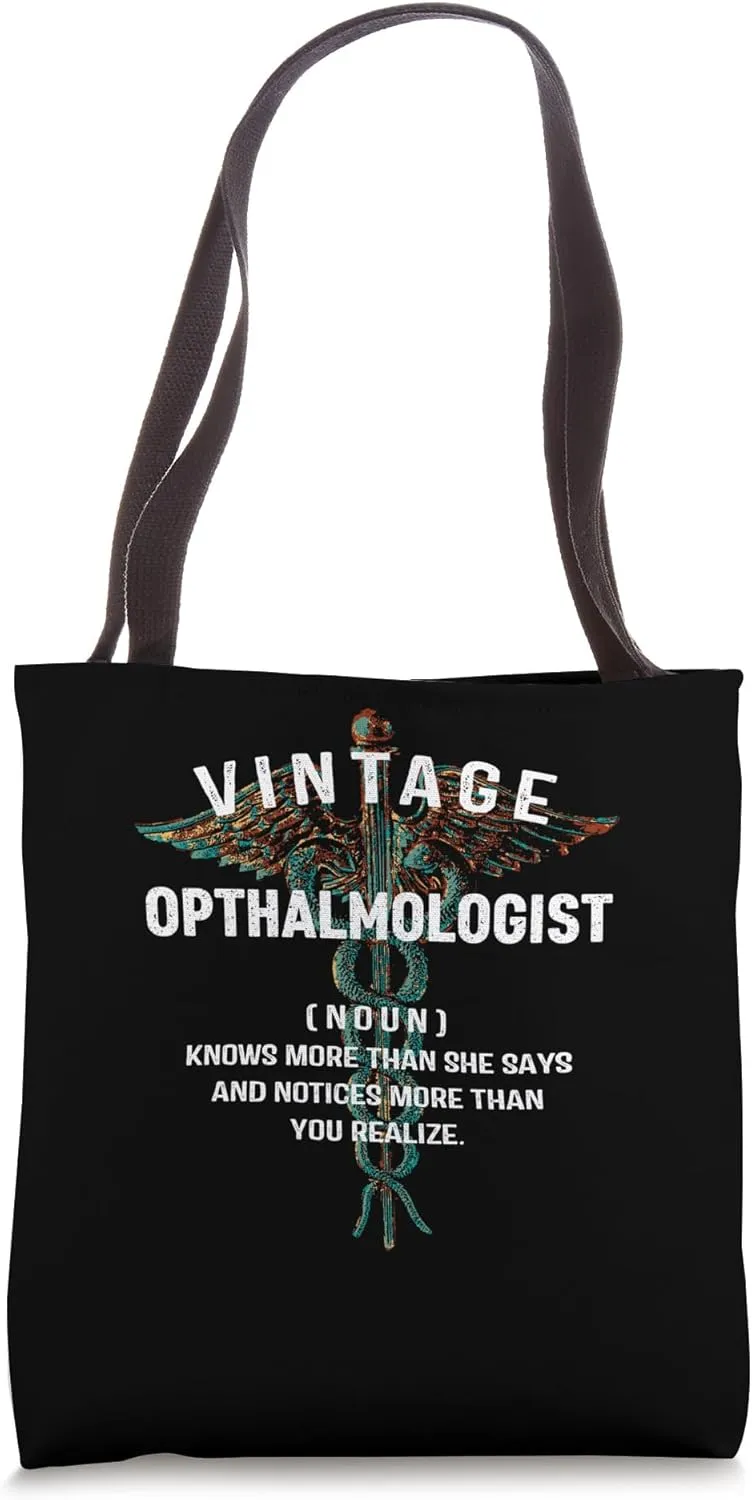 Vintage Ophthalmologist Ophthalmology Retro Eye Doctors Tote Bag