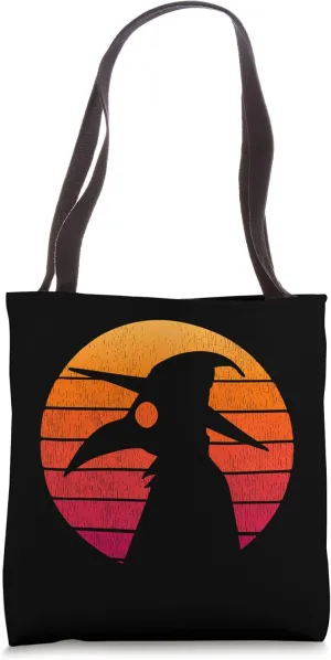 Vintage Plague Doctor Mask Retro Sun Plague Doctor Tote Bag
