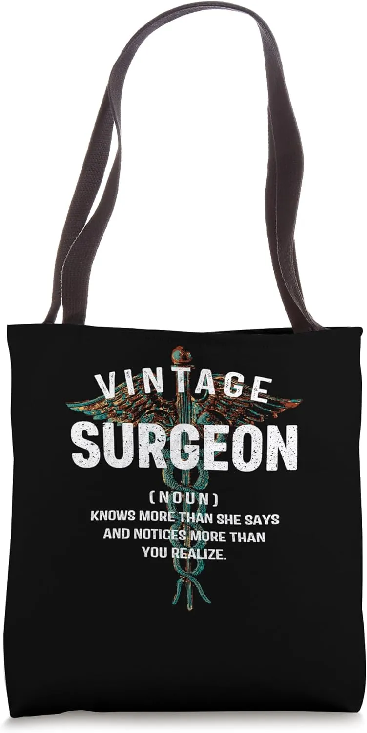 Vintage Surgeon Surgery Retro Surgical Doctor Groovy Tote Bag