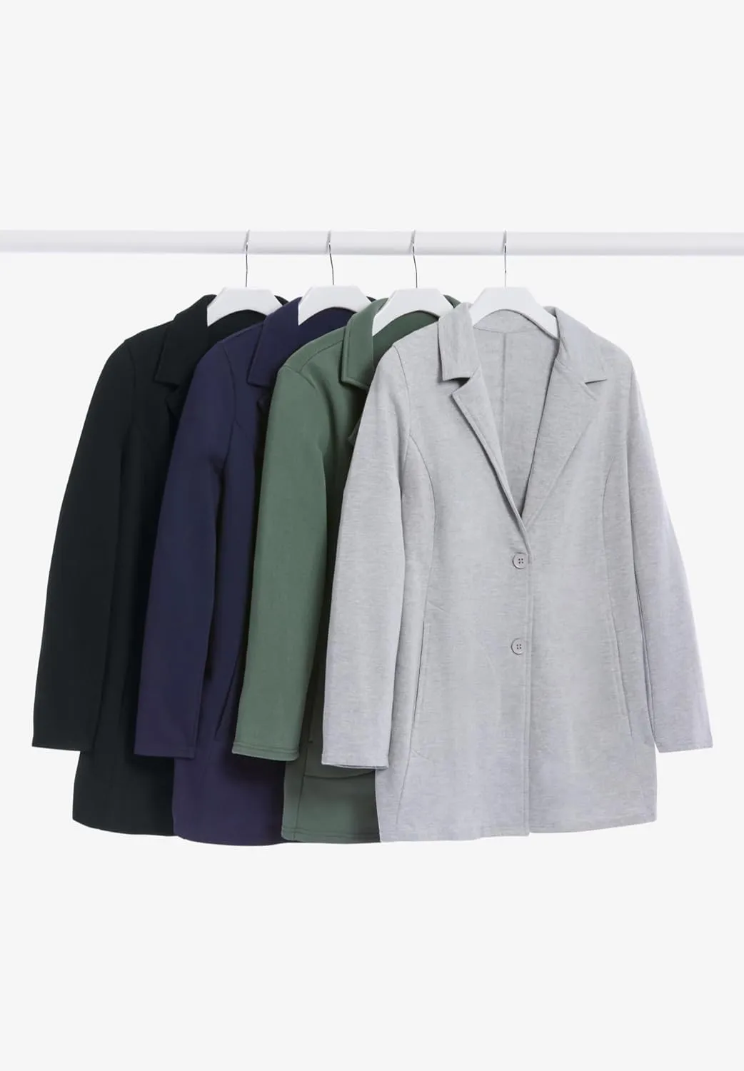 Woman Within Plus Size Knit Blazer Oversized Work & Casual