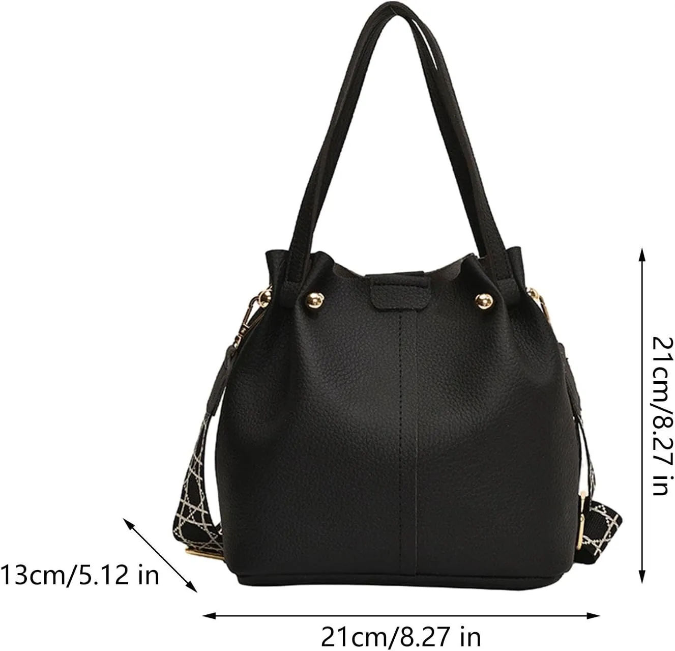Women's Bucket Bag with Removable Shoulder Strap for Versatile Use