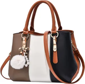 Women's Classic Satchel Bags Fashion Versatile Satchel Purses with Multi Zipper Pocket Elegant Sling Bag