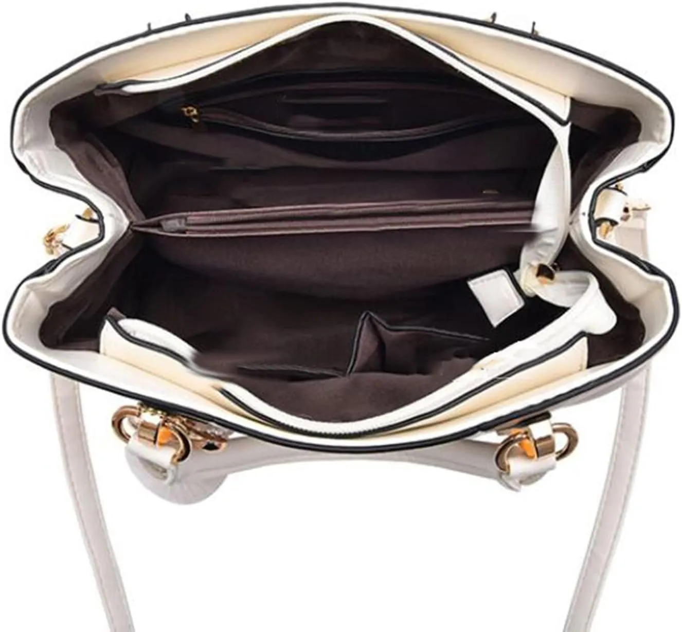 Women's Classic Satchel Bags Fashion Versatile Satchel Purses with Multi Zipper Pocket Elegant Sling Bag