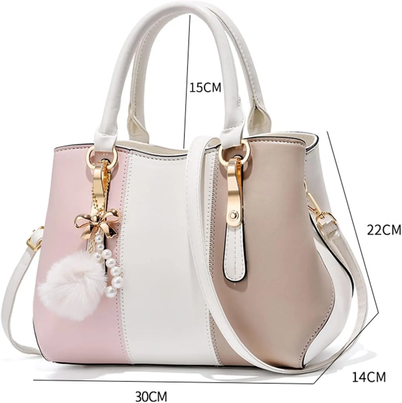 Women's Classic Satchel Bags Fashion Versatile Satchel Purses with Multi Zipper Pocket Elegant Sling Bag