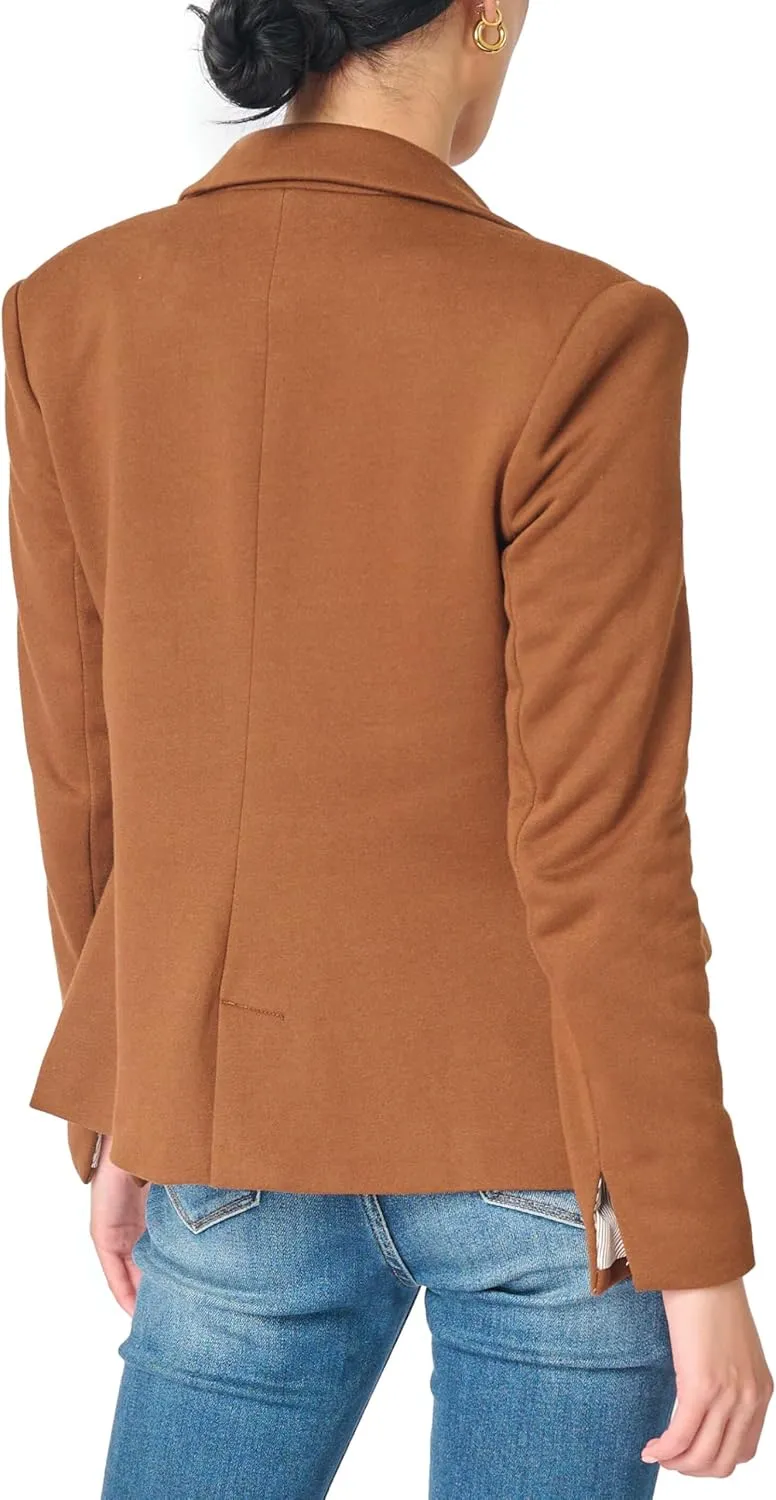 Women's Double Breasted Blazer, Casual Work Wear, Fitted Blazer Jacket Open Front Long Sleeve Suit Jacket