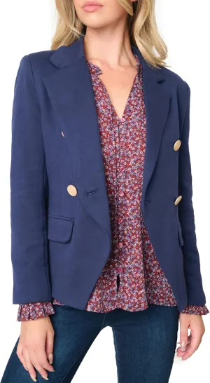 Women's Double Breasted Blazer, Casual Work Wear, Fitted Blazer Jacket Open Front Long Sleeve Suit Jacket