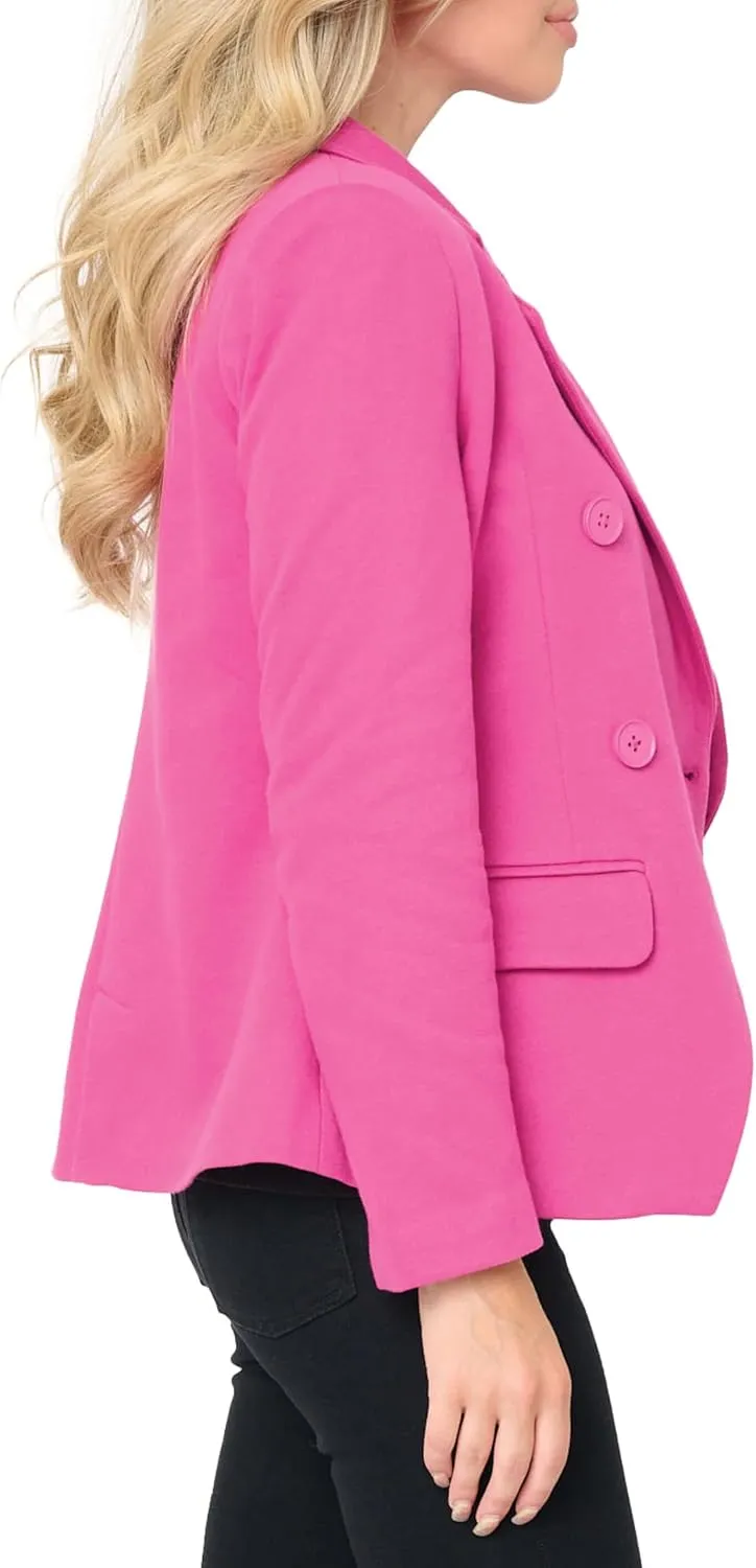 Women's Double Breasted Blazer, Casual Work Wear, Fitted Blazer Jacket Open Front Long Sleeve Suit Jacket