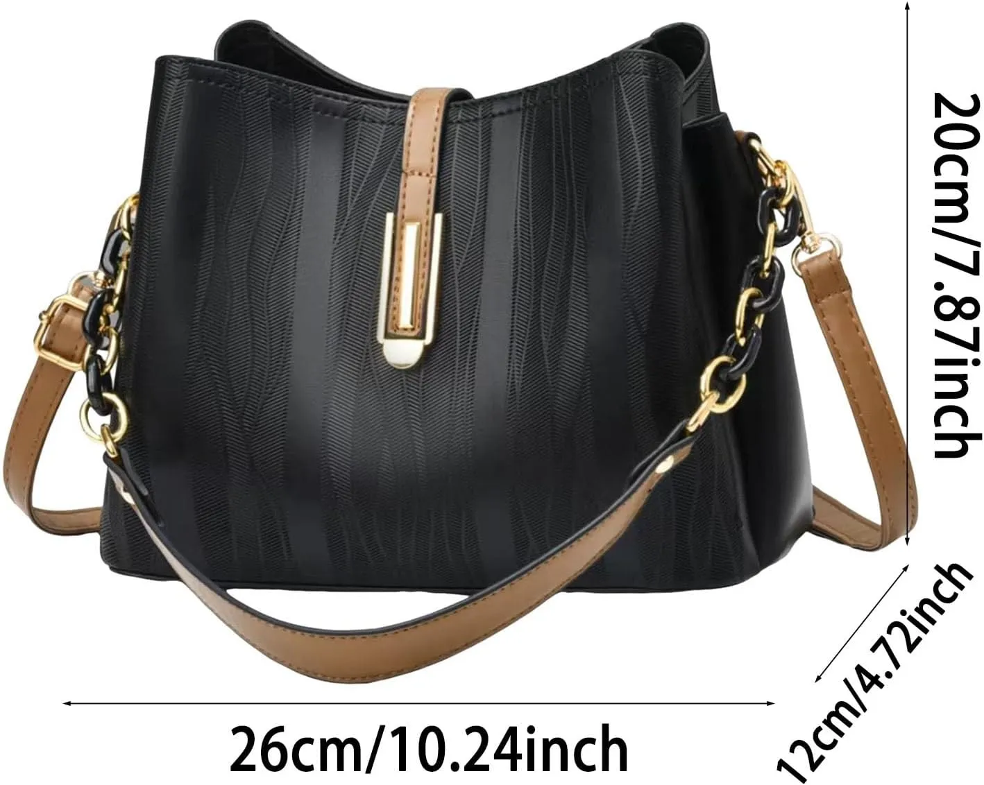 Women's Fashionable And Versatile Trendy Large Bags Capacity Soft Leather Shoulder Crossbody Large (Green, One Size)