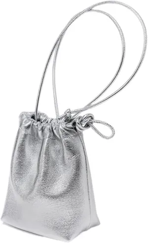 Women's Mini Leather Bucket Bag Soft Drawstring Handbag Crossbody Bag Chic Stylish Versatile Elegant Cute Casual