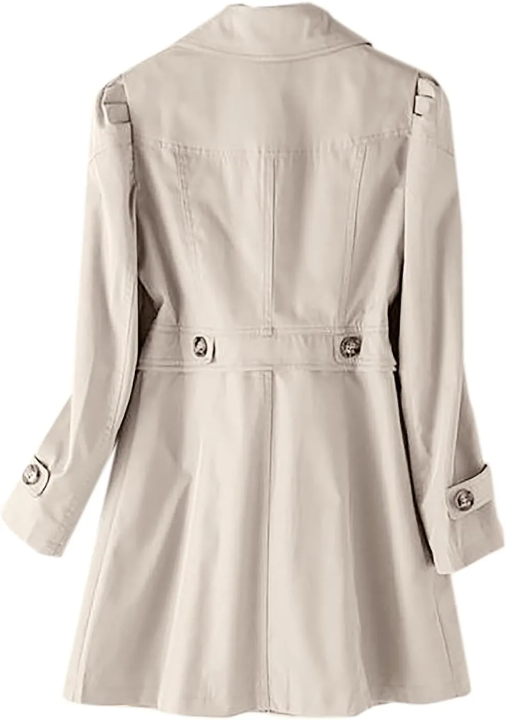 Women's New Slim Fit Women's Korean Version Double Breasted Small Mid Length Trench Coat Ladies Fall Sweaters