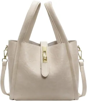 Women's Small Bucket Tote Bag - Trendy Vintage Hobo Crossbody Bag for Work Travel