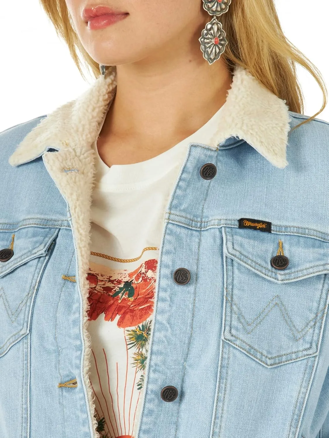 Wrangler Women's Retro Sherpa Lined Jacket
