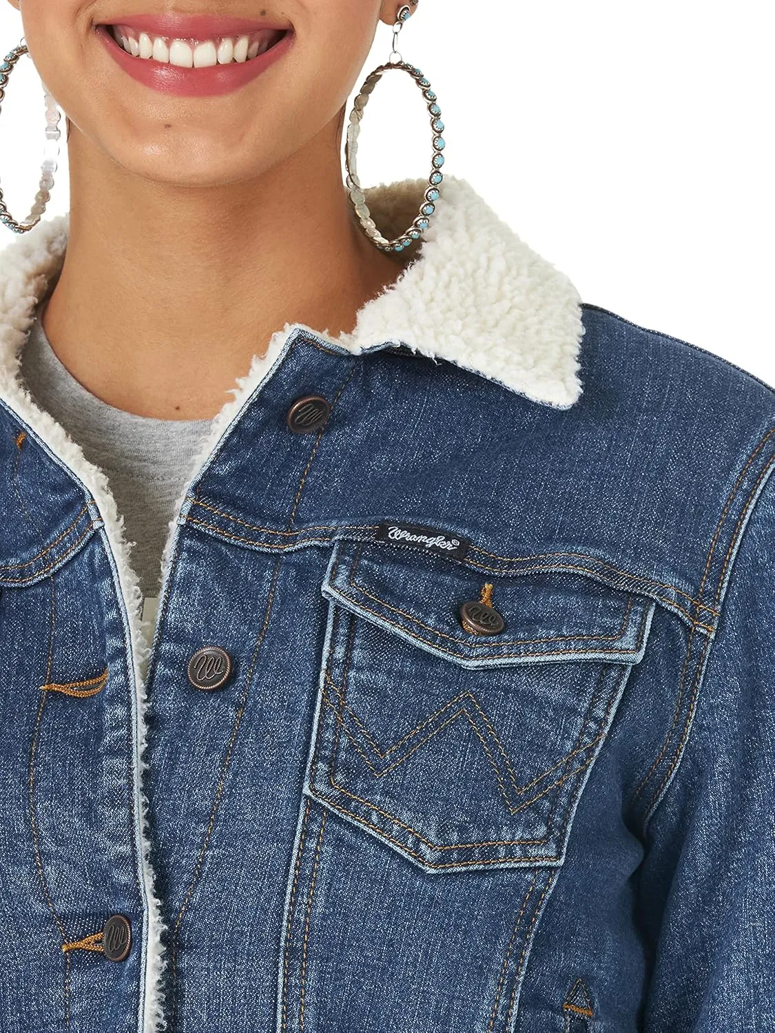 Wrangler Women's Retro Sherpa Lined Jacket